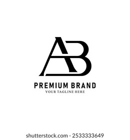 Modern Creative AB Logo Design. icon initial Based Monogram and Letters in Luxury vector