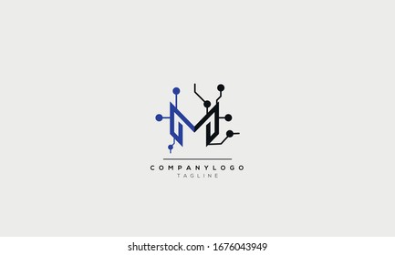 Modern, Creative and Abstract Alphabet letters monogram logo M