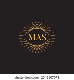 Modern, Creative and Abstract Alphabet letters monogram logo MAS