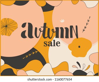 Modern and creative abstract autumn design template. Vector EPS 10.