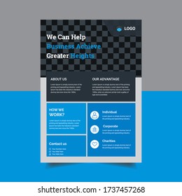 modern creative Abstract corporate business flyer.this flyer for your Business.Its Also use for Poster,Magazine,Presentation.this Design Front and Back Easy To Use and Edit