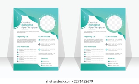 Modern creative abstract corporate flyer design vector template for digital agency, befitting for poster, magazine, brochure, banner, annual report, portfolio, business , presentation.