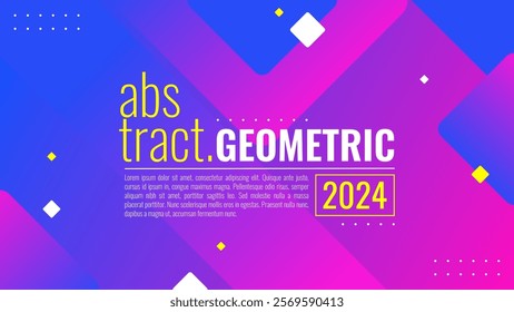 Modern and creative abstract geometric background. Blue and pink gradient background. . Elegant geometric background