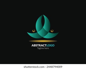Diseño moderno del logotipo verde abstracto creativo