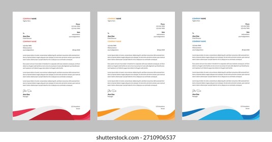 Modernes, kreatives, abstraktes Briefkopfdesign für Ihr Unternehmen