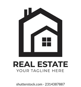 Modern Creative Abstract Minimal Real Estate Home House Logo Design