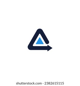 Modern Creative Abstract Triangle with arrow Logo Design Vector