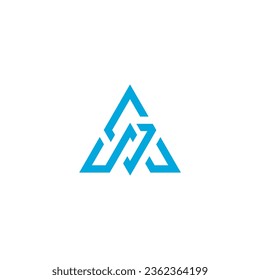 Modern Creative Abstract Triangle Logo Design Vector