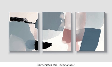 Modern creative abstract wall art work. Golden brush strokes, vector, texture, texture