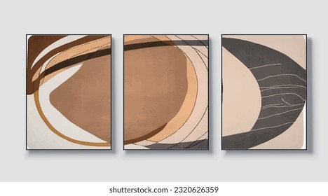 Modern creative abstract wall art work. Golden brush strokes, vector, texture, texture