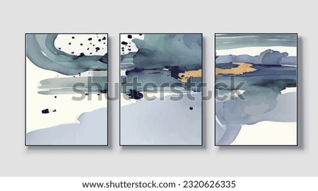 Modern creative abstract wall art work. Golden brush strokes, vector, texture, texture