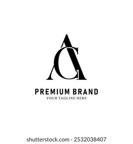 Modernes kreatives AC Logo Design. Symbol anfängliches Basiertes Monogramm und Buchstaben in Luxusvektor