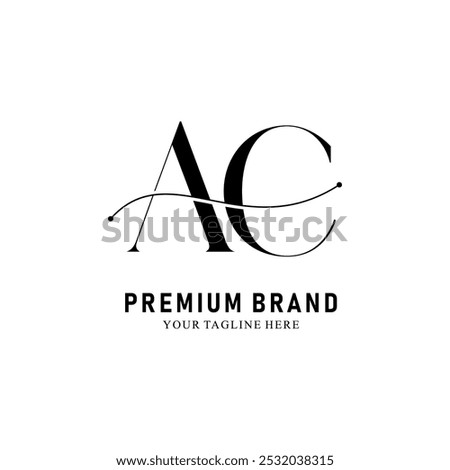 Modern Creative AC Logo Design. icon initial Based Monogram and Letters in Luxury vector