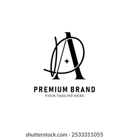 Design moderno criativo do logotipo AD. ícone inicial Baseado Monograma e letras no vetor de luxo