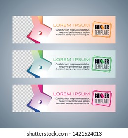 Modern creative advertisement web banner design template