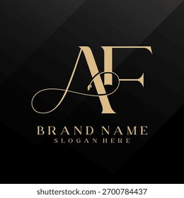Modern Creative AF Logo Design. initial icon Based Monogram and Letters in Luxury vector