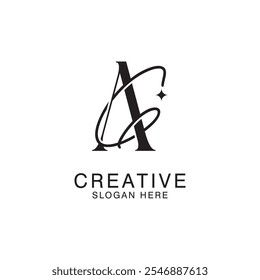 Modern Creative AG Logo Design. icon initial Based Monogram and Letters in Luxury vector