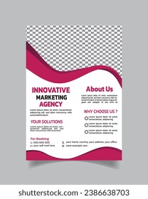 Modern creative agency business flyer design template A4 size vector file leaflet