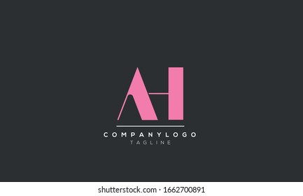 Modern and creative AH logo design template