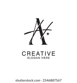 Modern Creative AH Logo Design. icon initial Based Monogram and Letters in Luxury vector