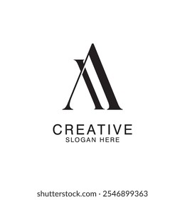 Modern Creative AI Logo Design. icon initial Based Monogram and Letters in Luxury vector