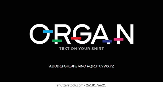 Modern creative alphabet. font. Minimal technology typography, Creative urban sport fashion futuristic font and with numbers. vector illustration
