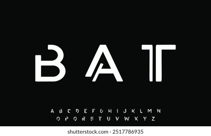 Modern creative alphabet. Future fonts style. Typography uppercase and lowercase fonts.