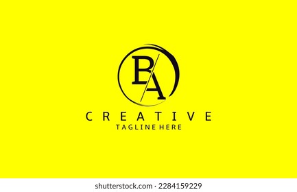 Modern creative BA Logo Design and template. B A icon initials based Monogram and Letters in vector