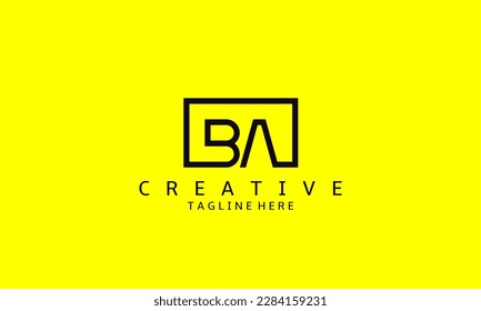 Modern creative BA Logo Design and template. B A icon initials based Monogram and Letters in vector