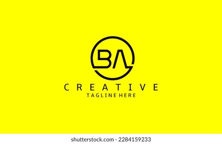 Modern creative BA Logo Design and template. B A icon initials based Monogram and Letters in vector