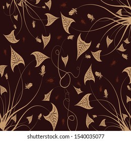 Modern creative backdrop of floral elements.