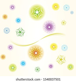 Modern creative backdrop of floral elements.