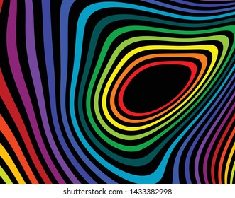 Modern creative backdrop of vivid multi colored curved elements.