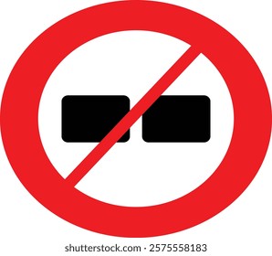 Modern And Creative Ban Glasses Logo Design For Prohibited Eyewear Concepts