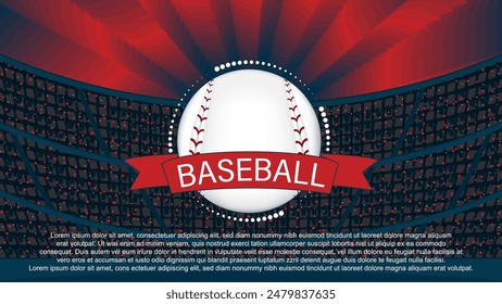 Modern and Creative Baseball design, baseball stadium, vector illustration