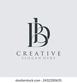 Modern Creative BB Logo Design. icon initial Based Monogram and Letters in Luxury vector.