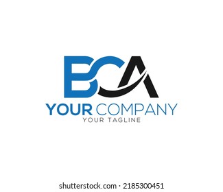Modernes Creative BCA Letter Logo Design Konzept Vektorgrafik.