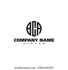  Modern Creative BCA Letter Logo Design Concept Vector illustration. Shape BCA logo