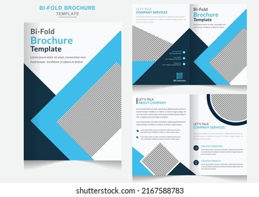 Folleto creativo moderno doblado. Plantilla de negocio o folleto de plegado de Bi con plantilla de diseño de folletos de Business Bifold
