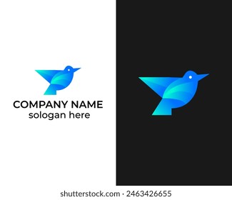 Modern creative bird icon logo design template vector