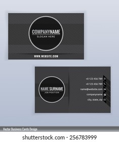 Modern creative black and white business card template, Vector