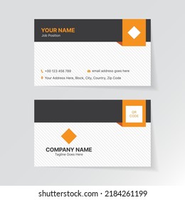 Modern Creative Black and Yellow Business Card Design Template
