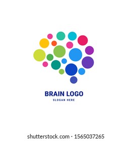 Modern Creative Brain vector logo icon design template illustration