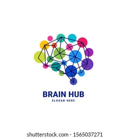 Modern Creative Brain vector logo icon design template illustration