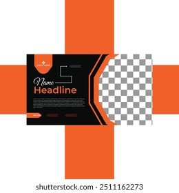 Moderne creatieve merknaam bedrijf reclame marketing You Tube thumbnail design template

