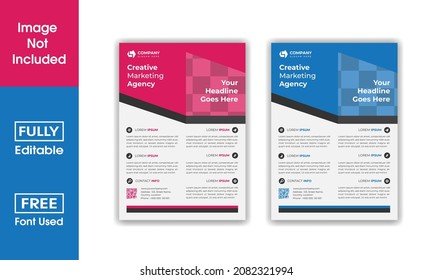 Modern And Creative brochure design, cover layout, annual report, poster, corporate flyer A4 size Template Design