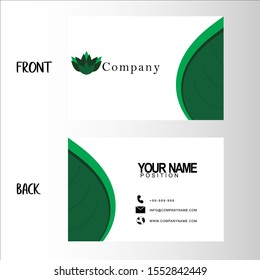 Modern Creative business card half leaf