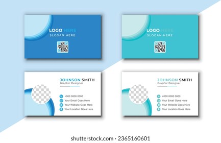 Modern creative business card horizonal layout.