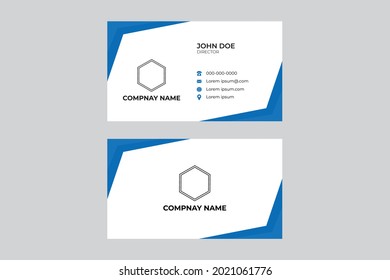 Modern creative business card and name card, horizontal simple clean template vector design