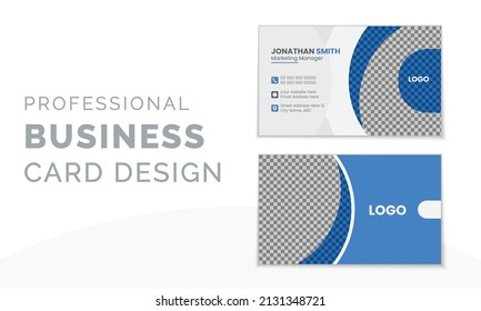 Modern creative business card and name card, horizontal simple clean template vector design, layout in rectangle size, stylish business card template or visiting card design template, trendy design